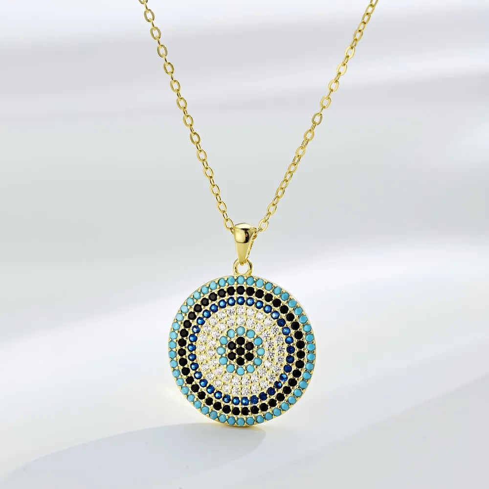 Round Devil Eye Shaped Necklace For Women