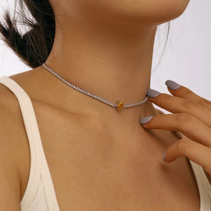 Choker Tennis Necklace Jewelry Jewellery