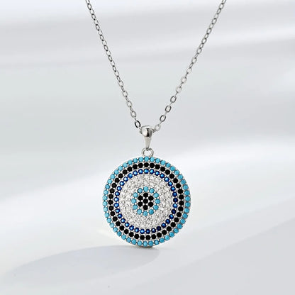 Round Devil Eye Shaped Necklace For Women