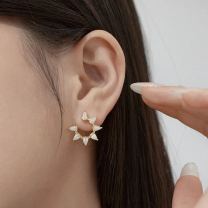 Flower Shape Stud Earrings for Women