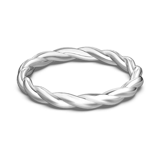 Twisted Rope Women Daily Jewellery Dress Ring