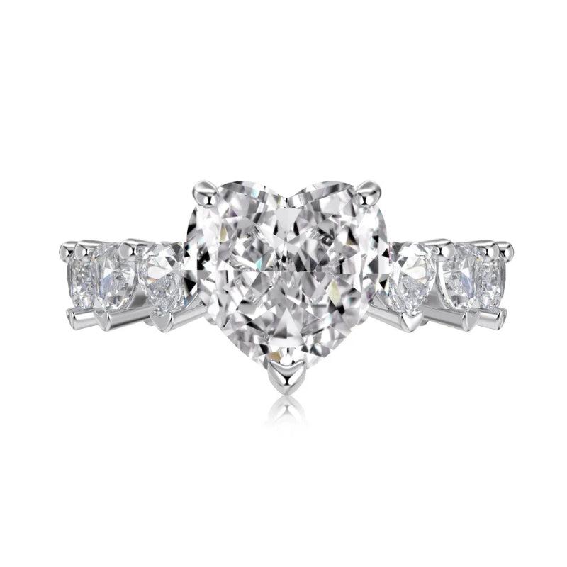 Five-Stone Heart Ring

