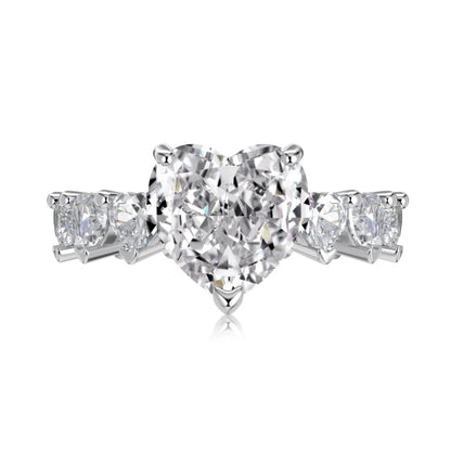 Five-Stone Heart Ring

