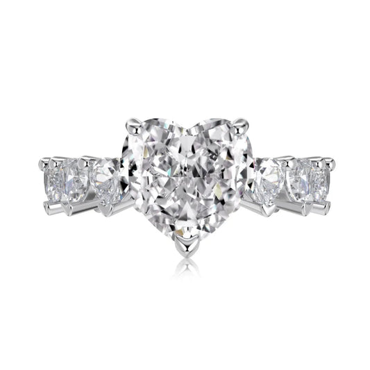 Five-Stone Heart Ring

