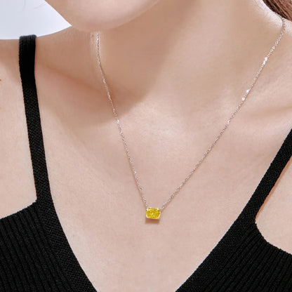 Rectangle Colorful Pendant Necklace for Women