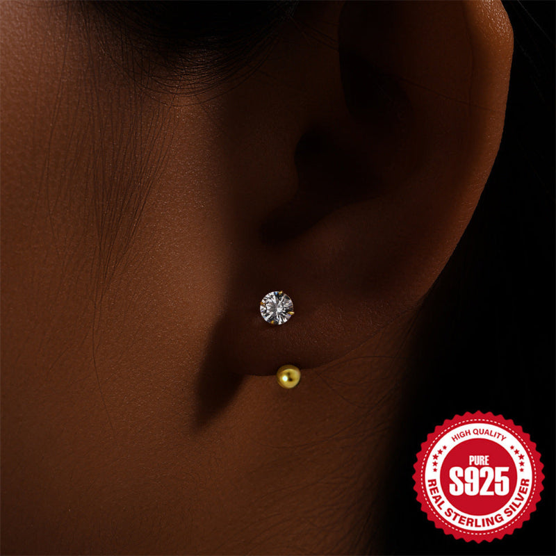 all silver earrings