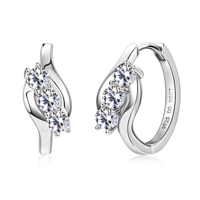 Exquisite Moissanite Pave Set Gold Studs

