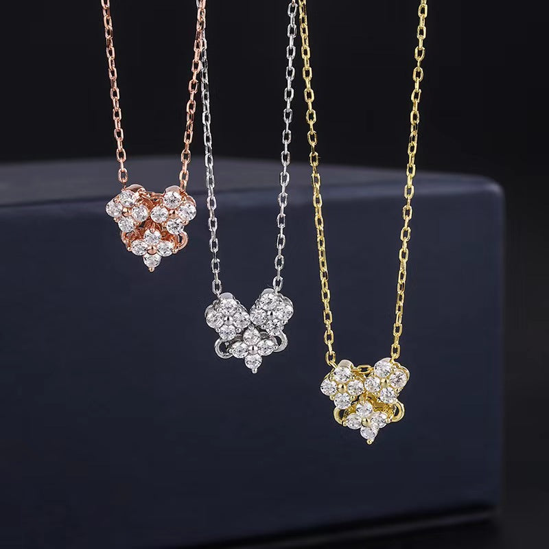 diamond flower necklace