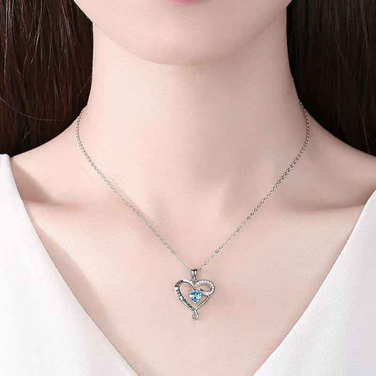 i love you mom silver pendant