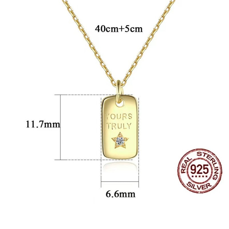 star pendant necklace silver