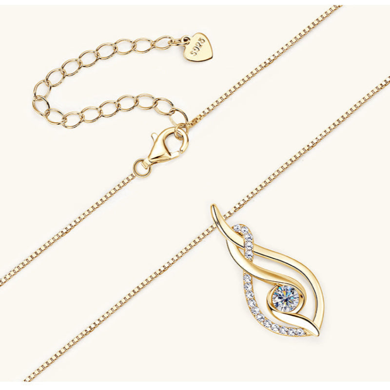 Liquid Gold Moissanite Pendant

