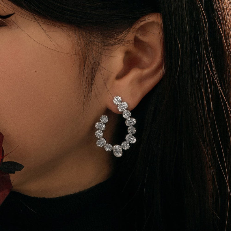 U-Shaped Diamond Earrings

