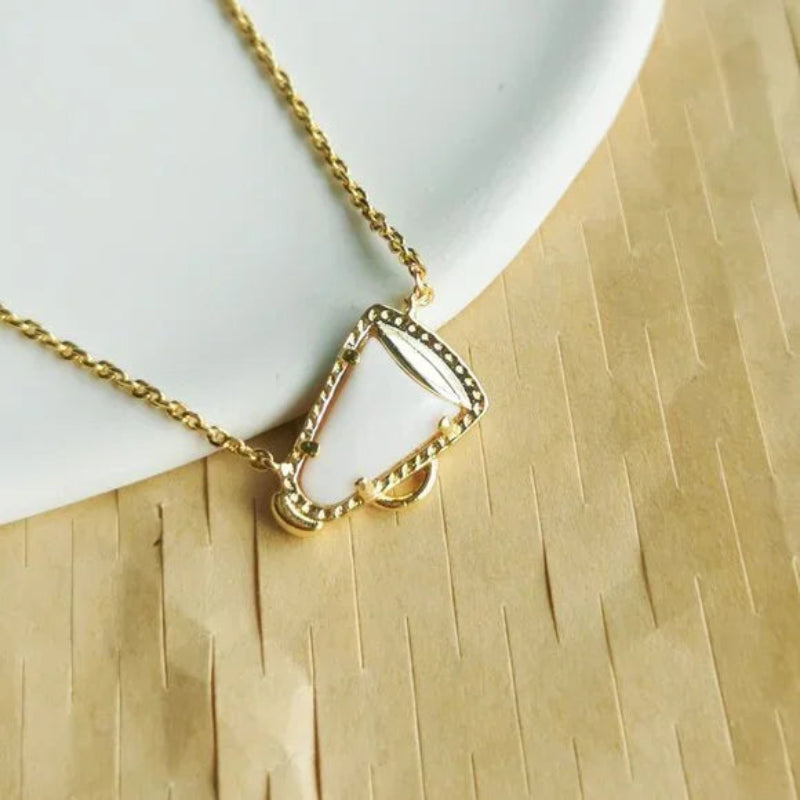 Kendra Scott Gold & Ivory Megaphone Pendant

