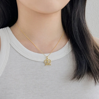Woven Cord Heart Pendant

