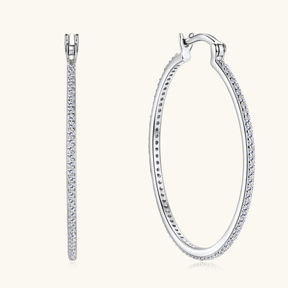 D-Grade VVS1 Moissanite Full Hoop Earrings

