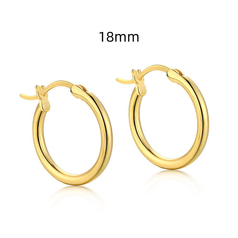 Modern Silver Hoop Earrings

