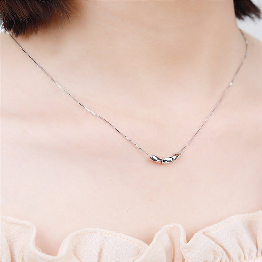 Curved Bar Bead Necklace

