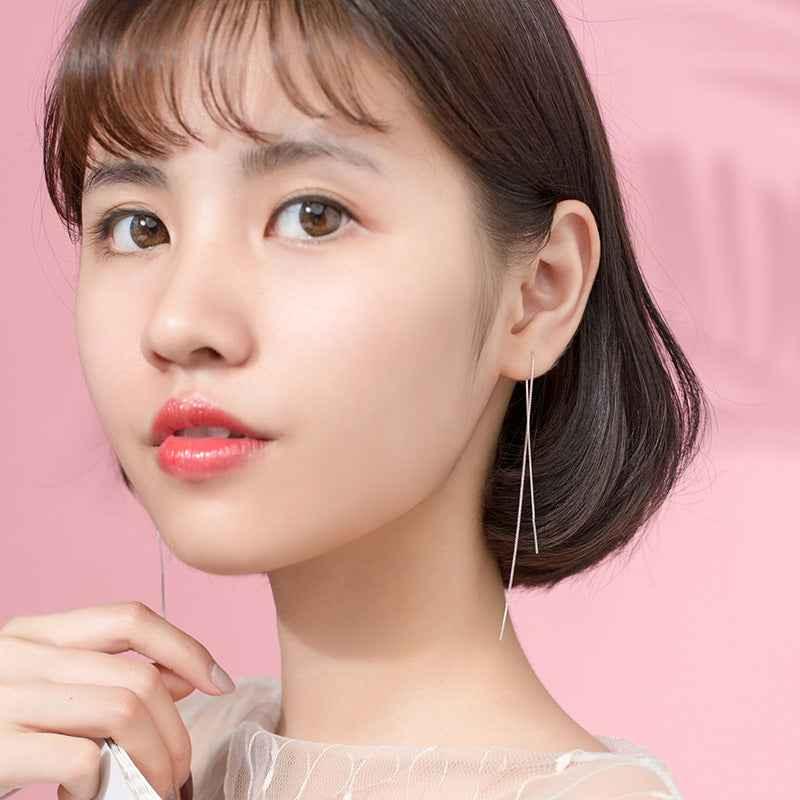 Sterling Silver Tassel Threader Drop Earrings