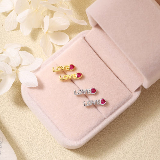 Sterling Silver Love Earrings

