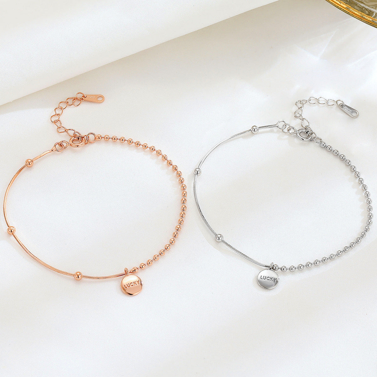 Delicate Lucky Disc Bracelet