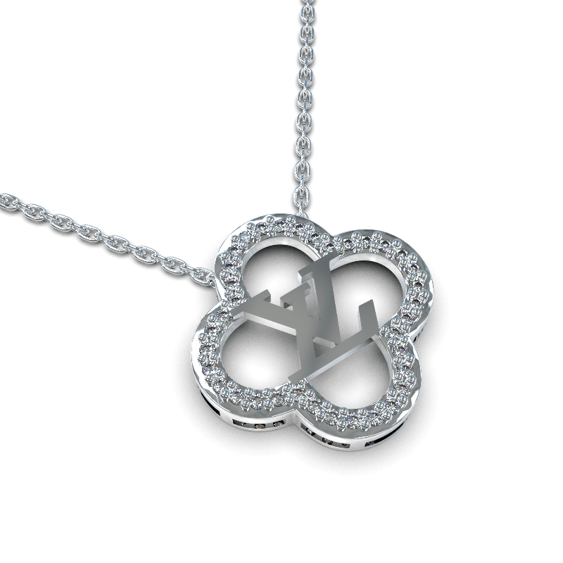 Whimsical Clover LV Necklace