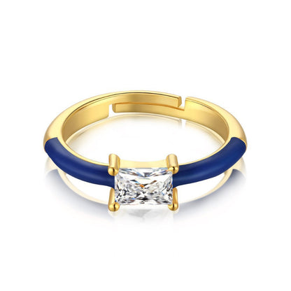 Everyday Red Enamel Band Ring

