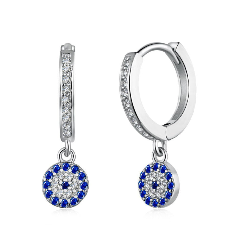 evil eye hoop earrings