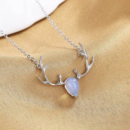 deer antler necklace gold