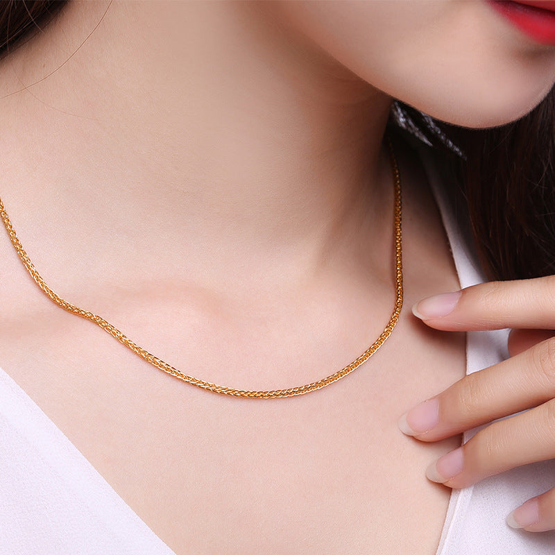 Delicate Wheat Chain Pendant