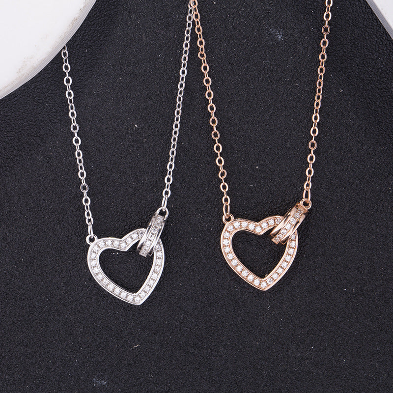 love heart infinity necklace