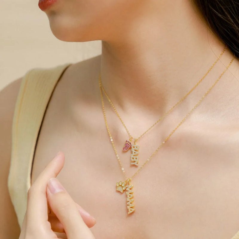 Elegant Silver Mother Necklace

