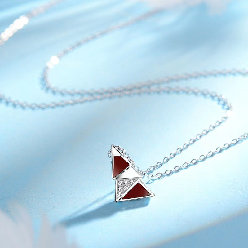 Christmas tree necklace silver