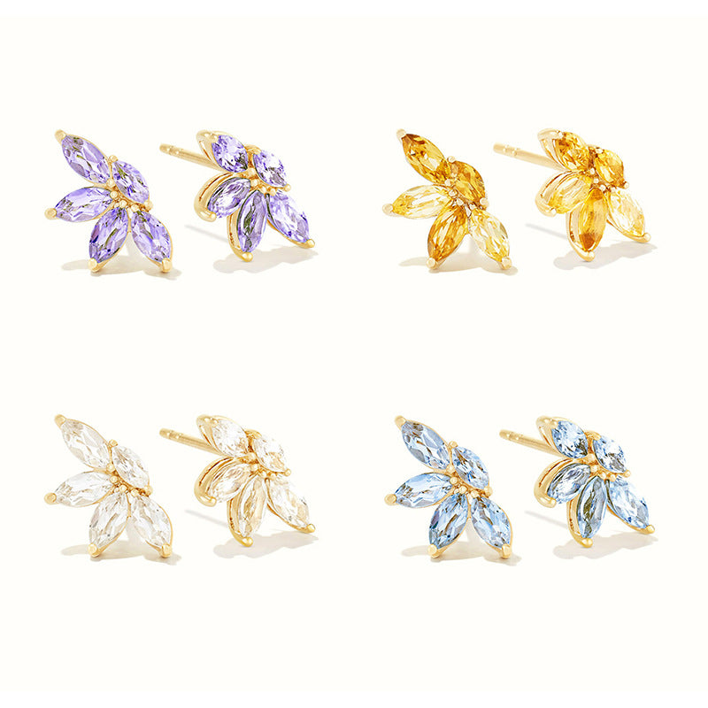 sterling silver blue topaz earrings