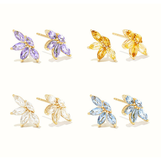 sterling silver blue topaz earrings