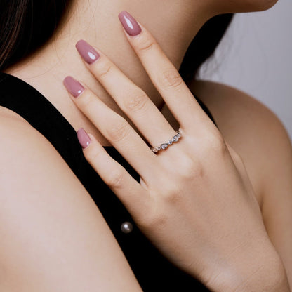 Gold Bubble & Teardrop Eternity Ring

