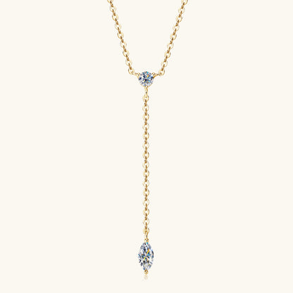 42mm D-Grade VVS1 Moissanite Lariat Necklace

