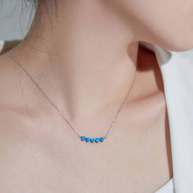 Dazzling Blue Droplet Necklace

