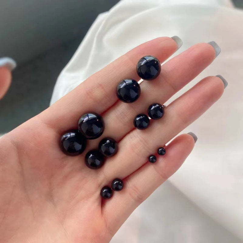 black earrings