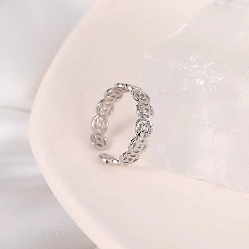 Sterling Silver Lucky Coin Ring

