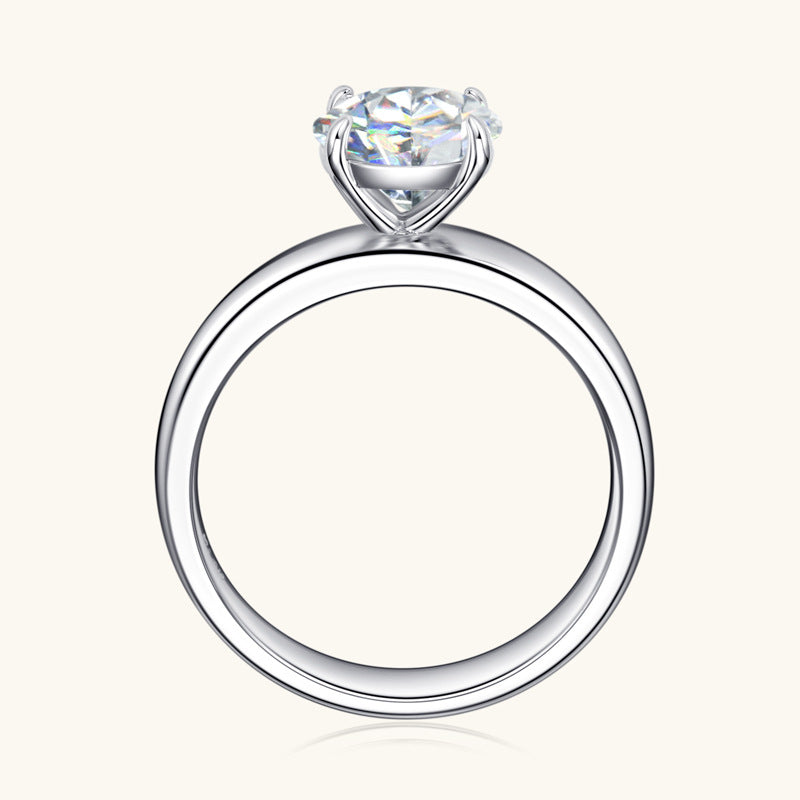 Sophisticated Gold Moissanite Promise Ring


