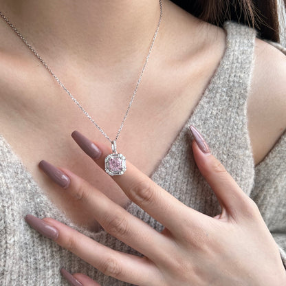 Simple Heart Square Chunky Necklace