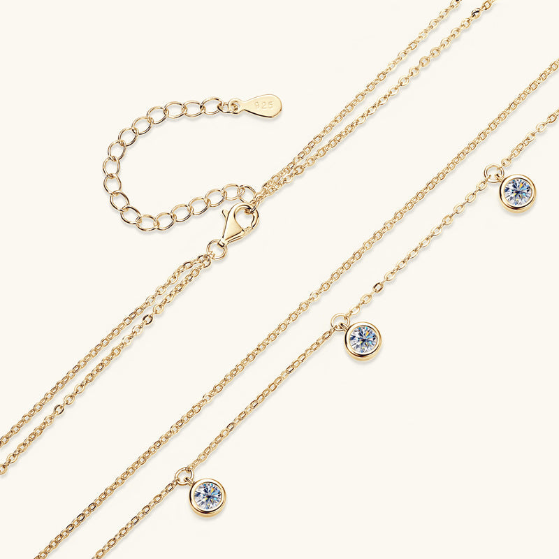 Everyday Wear Moissanite Multi-Solitaire Necklace

