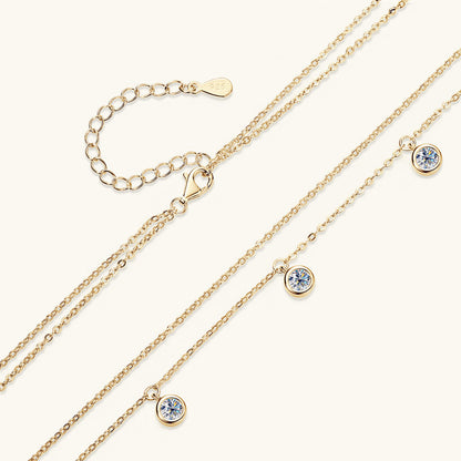 Everyday Wear Moissanite Multi-Solitaire Necklace

