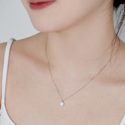 Elegant Everyday Opal Chain Necklace