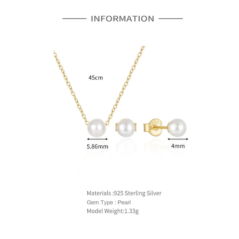 Freshwater Pearl Necklace and Studs

