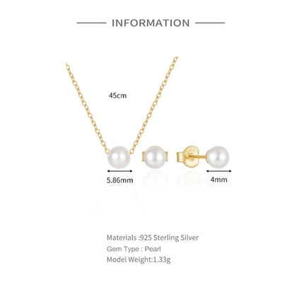 Freshwater Pearl Necklace and Studs

