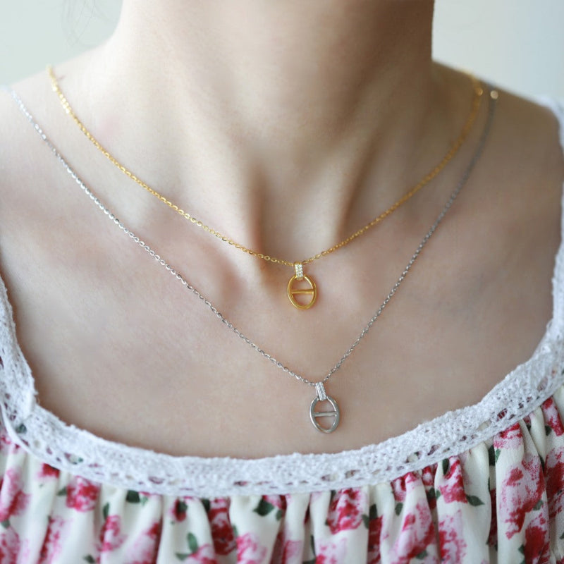 Playful Pig Nose Pendant