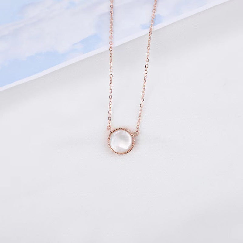 white shell necklace rose color