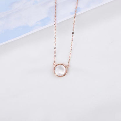 white shell necklace rose color