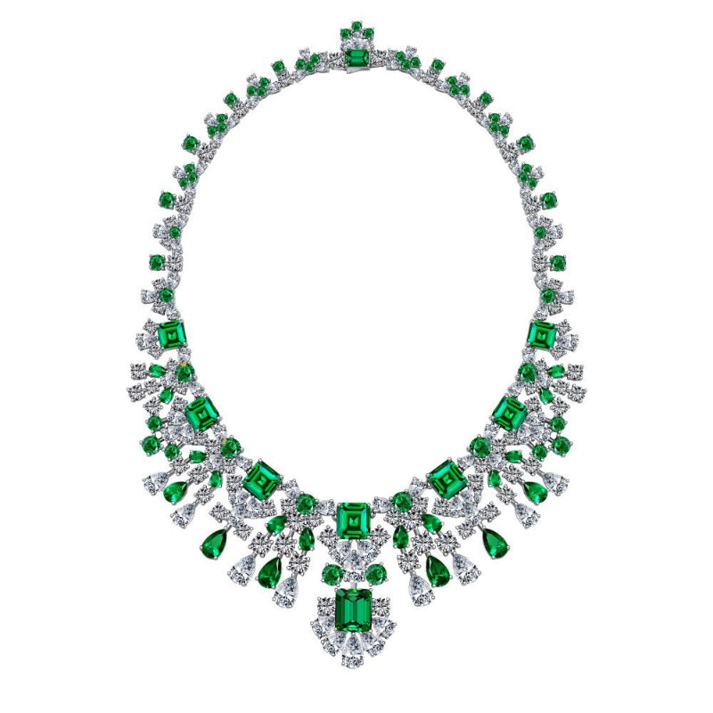 Delicate Zirconia Layer Pendant Necklace